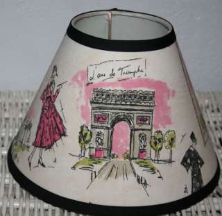 Lamp Shade LAMPSHADE Paris Toile Ooh La La Chic Eiffel Tower Poodle 