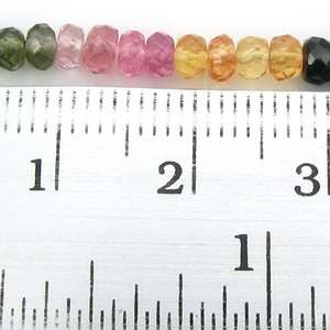 GM MX00011L 105 Faceted Rondelle MIX SAPPHIRE YELLOW Beads 3 4mm/9