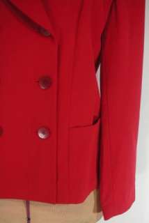 ANN TAYLOR LOFT Blazer Womens Size 6 NWT Red Wool Gabardine Jacket 