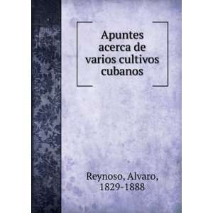   acerca de varios cultivos cubanos: Alvaro, 1829 1888 Reynoso: Books