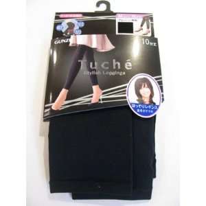 Gunze Womens Tuche Shape Up Full Length Legging (#10) in Black, Size 