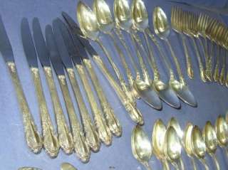 Rogers Enchantment Silverplate Flatware 52 pc LOT 02B  