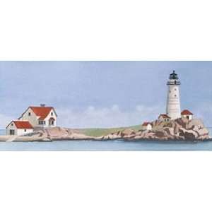 Andras Kaldor 35.25W by 15H  Boston Light CANVAS Edge #6 1 1/4 L 