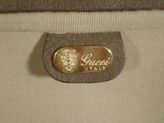 Authentic Vintage Gucci Monogram Canvas Leather Suitcase Travel 