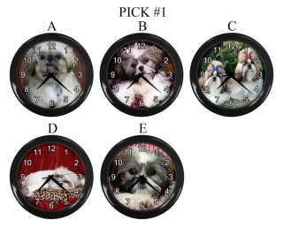 Shih Tzu Shitzu Dog Puppy Puppies A E Wall Clock Gift #PICK 1  
