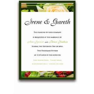   Wedding Invitations   Yellow Rose Garden Glee