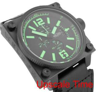 Welder Black Dial Green Index Mens Watch K23 1710 CB BK GN