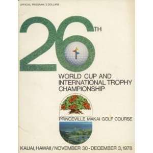   1978 26th Golf World Cup Championship Program   Golf Mugs and Cups