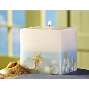 Ocean Breeze Scented Candle w/ Seashells: Everything Else
