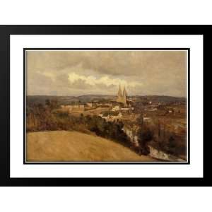   38x28 Framed and Double Matted View of SaintLo: Sports & Outdoors