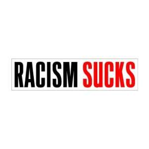  Racism Sucks   Window Bumper Sticker: Automotive