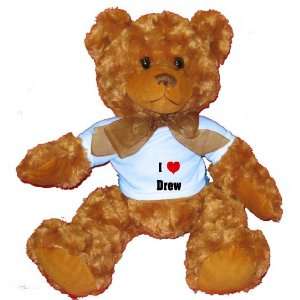  I Love/Heart Drew Plush Teddy Bear with BLUE T Shirt: Toys 