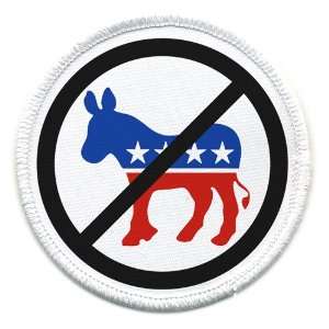  NO DEMOCRAT Donkey Republican Stars and Stripes 4 inch Sew 