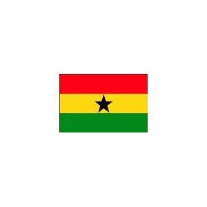  4 ft. x 6 ft. Ghana Flag w/ Line, Snap & Ring: Patio, Lawn 