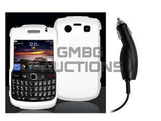 White Case +1 Car Charger Blackberry Bold 3 9700 9780  