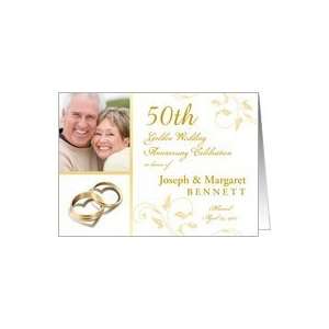  50th Wedding Anniversary Party Invitations with Custom 