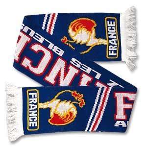  France Jacquard Scarf   Allez Les Bleus (White Writing 