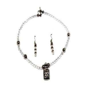  Rock Crystal Faceted Bead Necklace with Crustal Spacers. A 