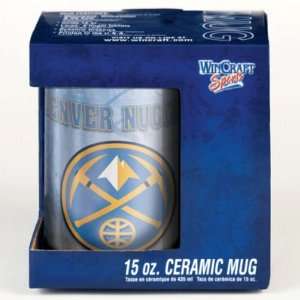 DENVER NUGGETS 15OZ CERAMIC COFFEE MUG:  Sports & Outdoors