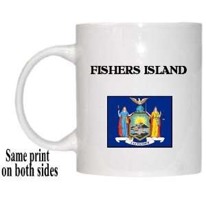  US State Flag   FISHERS ISLAND, New York (NY) Mug 