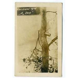  World War 1 Real Photo Postcard DUD Argonne 1918 