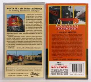 Railroad VHS Tapes  Santa Fe, Tower 55, Midwest, Daylight Express 