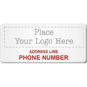 Asset Label, Company Name with Phone Number Tamperproof Checkers, 2 