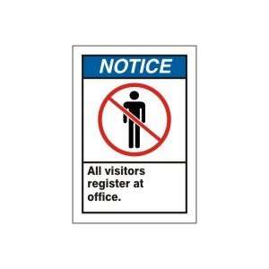 Label,5x3 1/2in,visitors Register,pk5   ACCUFORM  