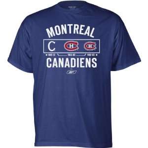 Montreal Canadiens  Navy  Logo History T Shirt:  Sports 