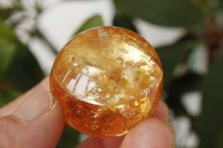 Super Clear Iceland Spar Optical Yellow CALCITE Sphere Ball With Great 