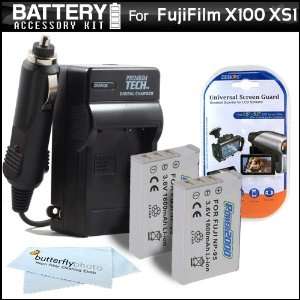  2 Pack Battery And Charger Kit For Fuji Fujifilm X S1, X100, XS1 