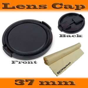  37mm Lens Cap for Sony Hdr xr500v Hdr xr520v + Microfiber 