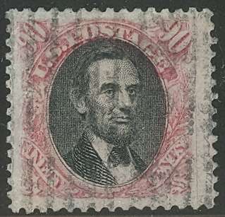 US #122 90¢ Lincoln, used w/light cancel, repaired but scarce 
