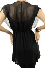 121AVENUE   Lovely Semi sheer Classy Top Black 1X NEW  