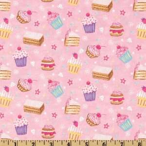   Time For Fairies Goodies Pink Fabric By The Yard: Arts, Crafts