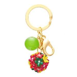  [Aznavour] Ball Flower key Chain / Light Green.: Office 