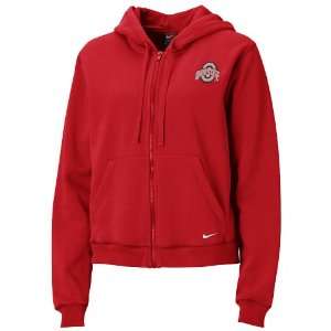  Nike Ohio State Buckeyes Red Ladies School Spirit Full Zip 