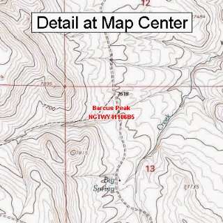  USGS Topographic Quadrangle Map   Barcus Peak, Wyoming 