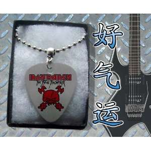   Maiden Final Frontier Metal Guitar Pick Necklace Boxed: Electronics