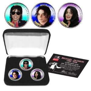  Michael Jackson Colorized Coin Collection 