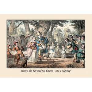   Henry VIII and His Queen Out aMaying 20x30 Canvas
