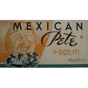    Mexican Pete I Got It 1937 Vintage Board Game 