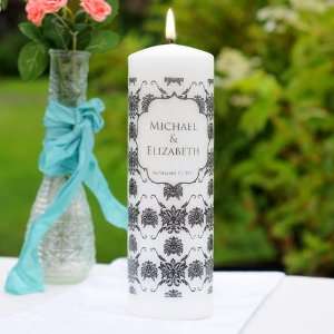  Personalized Damask Unity Candle: Home & Kitchen