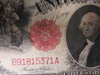 1917 One Dollar Bill with Red Seal  