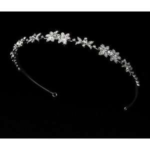  Silver Plated Rhinestone Bridal Headband HP 7819 Beauty