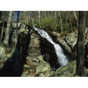  Cascading Waterfall in Jefferson National Forest Stretched 