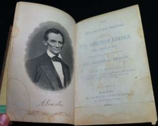 1860 RARE ABRAHAM LINCOLN CAMPAIGN BIOGRAPHY Book PRESIDENT ELECTION 