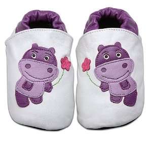  Soft Leather Shoes (Medium, Lilac Hippos) 