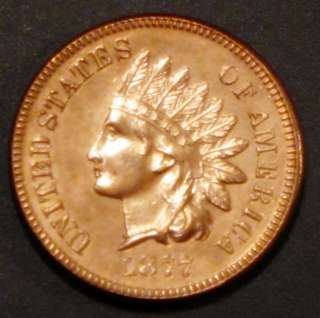 1877 INDIAN HEAD CENT CHOICE/GEM PROOF RED  