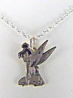   Sterling Silver 925 Pendant Tinkerbell Wings Fairy Necklace Girl Kids